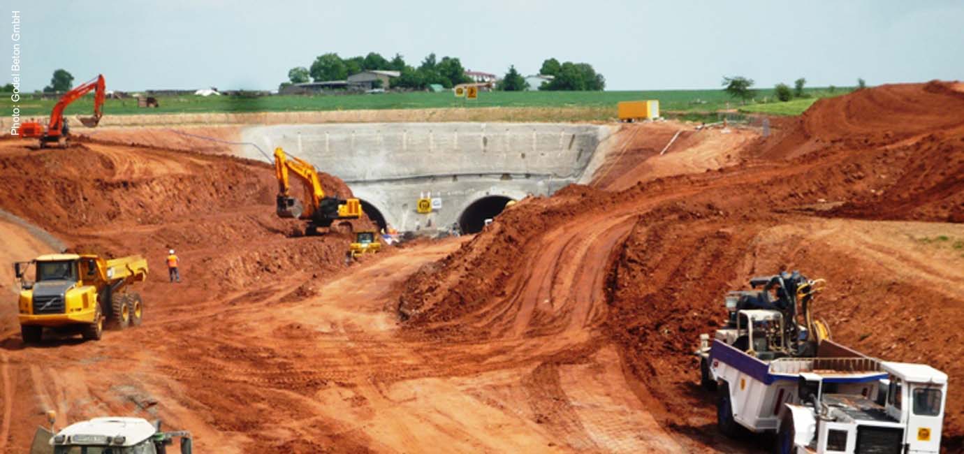 Tunnel Frankenhain, Shotcrete, Sprayed Concrete, PANTARHIT Superplasticizer, PANTARHOL Retarding Admixture